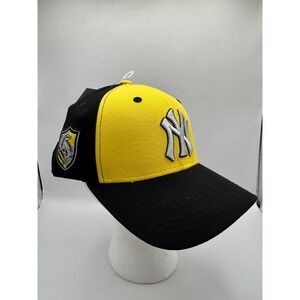 NY Yankees Harry Potter Hufflepuff Hat Black Yellow Snapback SGA Melon Wear